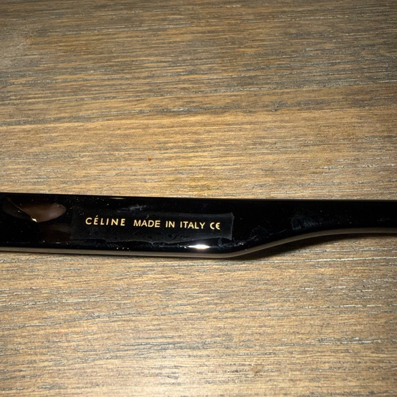 Celine Black Sunglasses Temple Arm with Gold Logo - Picture 6 of 7